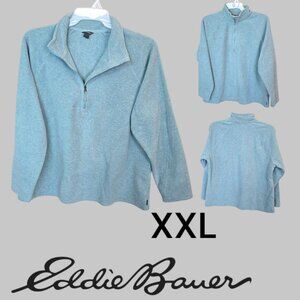 Eddie Bauer Womens Fleece 1/4 Zip  Long SLeeve Pull Over Sweater Plus Size XXL